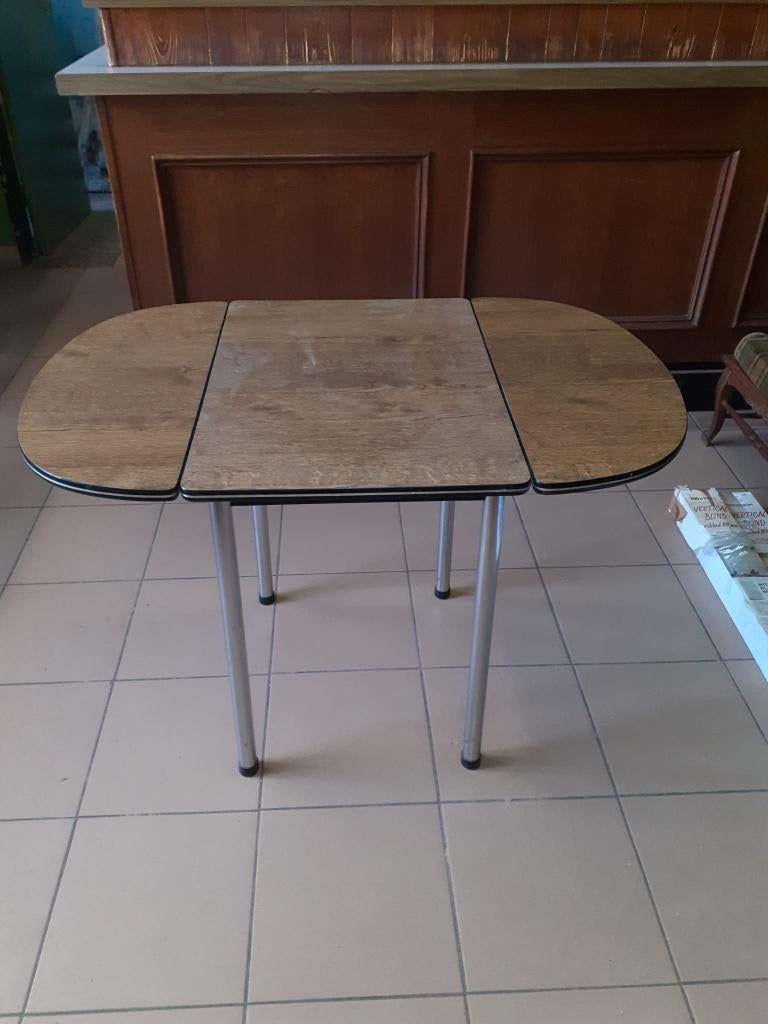 klaptafel, Huis en Inrichting, Ophalen, 100 tot 150 cm, Bruin, Zo goed als nieuw