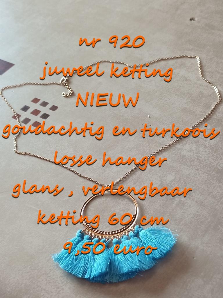 920. Juweel : ketting , NIEUW ,  verzending inbegrepen, Overige materialen, Verstelbaar, Nieuw, Verzenden