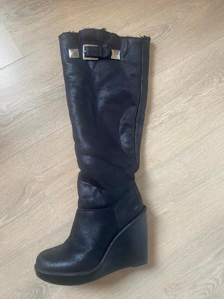 Zwarte lederen laarsen van Michael Kors in perfecte staat, Ophalen of Verzenden, Zo goed als nieuw