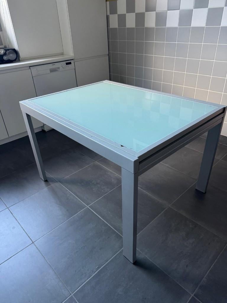 Keukentafel 120/240 x 90, Huis en Inrichting, Tafels | Eettafels, Gebruikt, 50 tot 100 cm, 100 tot 150 cm, Vijf personen of meer
