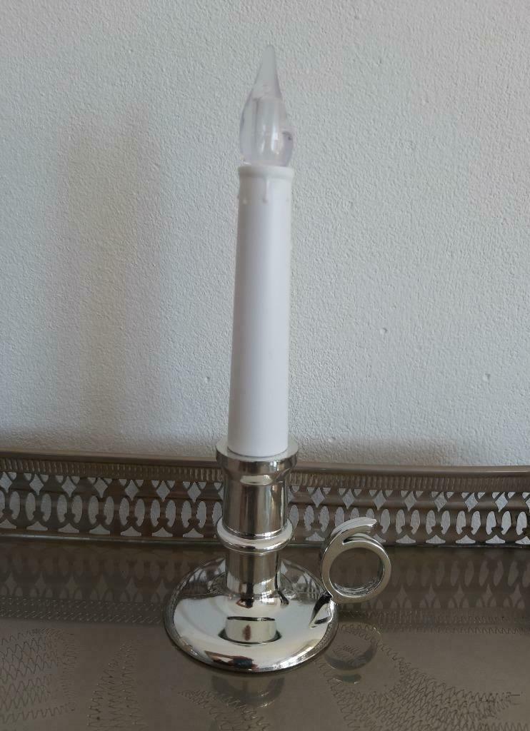 Kleine decoratieve kaars op batterij, Ophalen of Verzenden, Zo goed als nieuw, Glas, Minder dan 50 cm