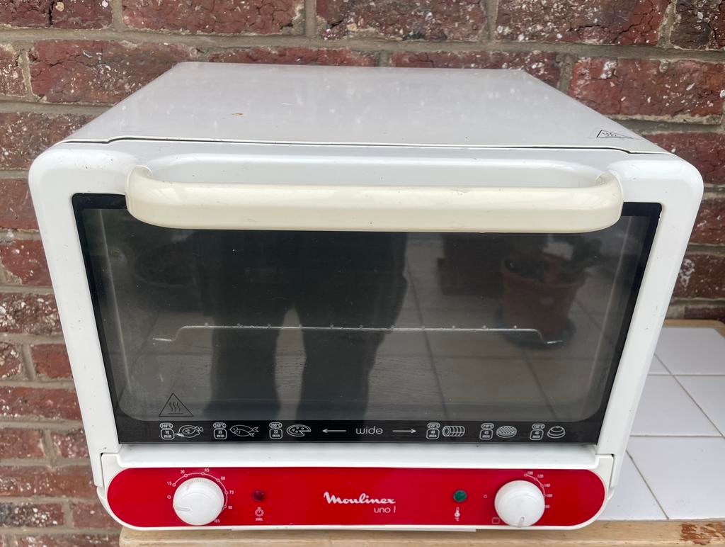 Moulinex Four Uno 20L OX150130 Gril Blanc/Rouge Rubis, Electroménager, Four avec gril, Moins de 45 cm, Enlèvement, Utilisé