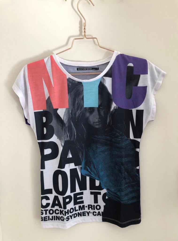 T-shirt XXL Outfitters Nation pour femme, Manches courtes, Enlèvement ou Envoi, Taille 34 (XS) ou plus petite, Blanc