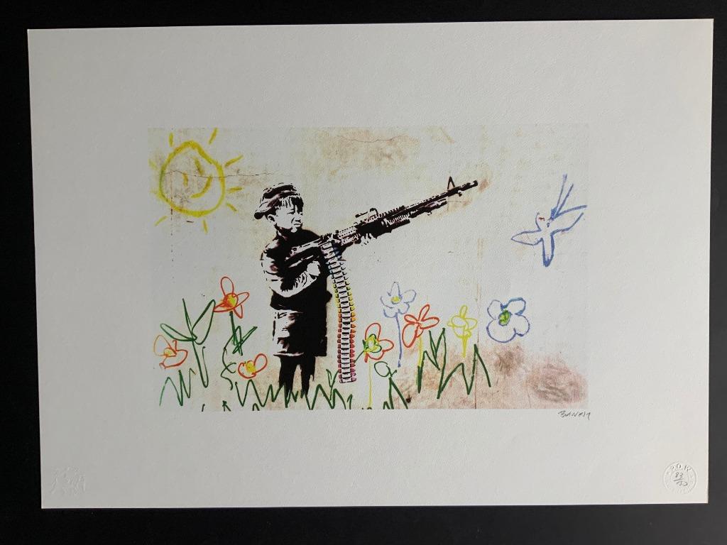 BANKSY EXTRA GROOT genummerd met stempel, Enlèvement ou Envoi