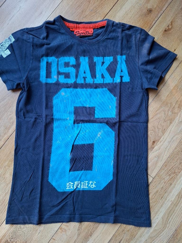T shirt superdry taille s, Enlèvement, Porté, Bleu, Taille 46 (S) ou plus petite