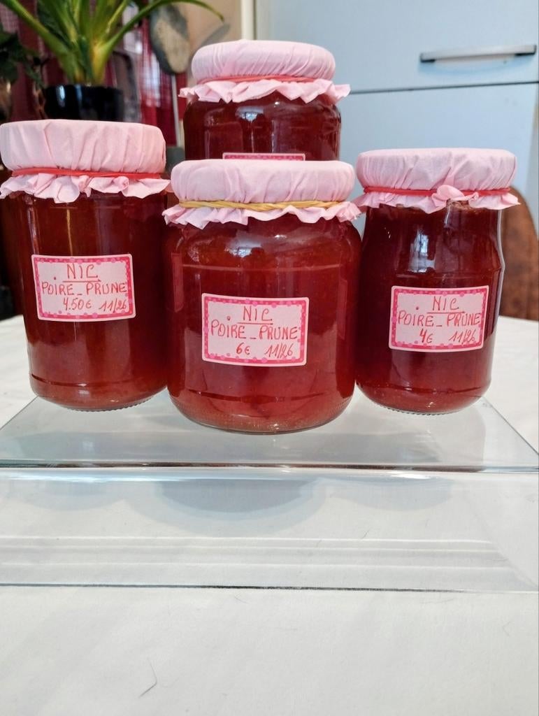 Confiture MAISON ARTISANALE à la POIRE/PRUNE, Enlèvement