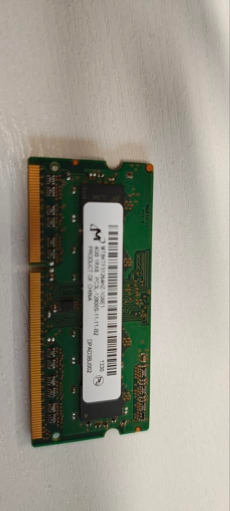 Micron Ram 4gb DDR3 pour portable, Enlèvement ou Envoi, DDR3, Utilisé, Laptop