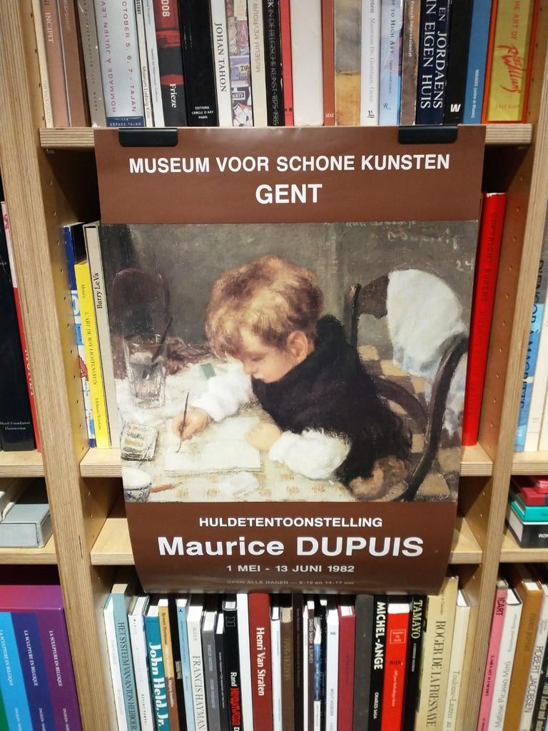 Huldetentoonstelling Maurice Dupuis affiche 1982, Ophalen of Verzenden, Gebruikt