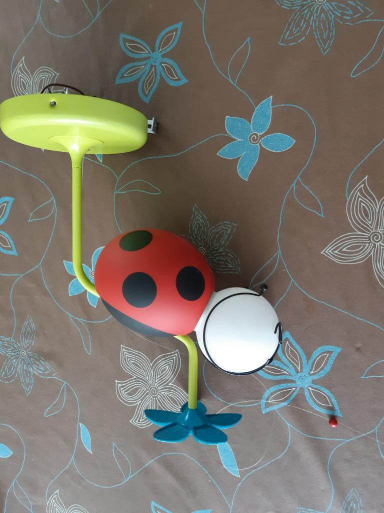 Plafondlamp kinderkamer lieveheersbeestje, Enlèvement ou Envoi, Utilisé, Lampe