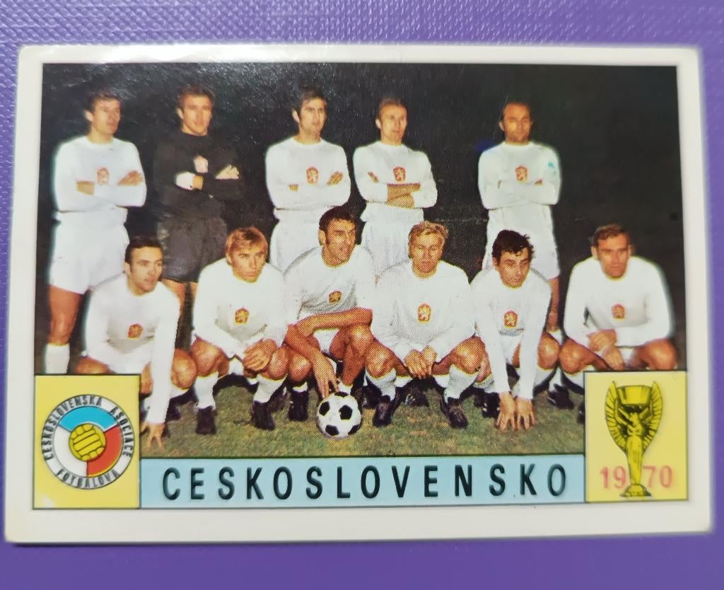 Panini carte 1970 foot Coupe du monde Mexique 70 TEAM CESKO, Envoi, Image