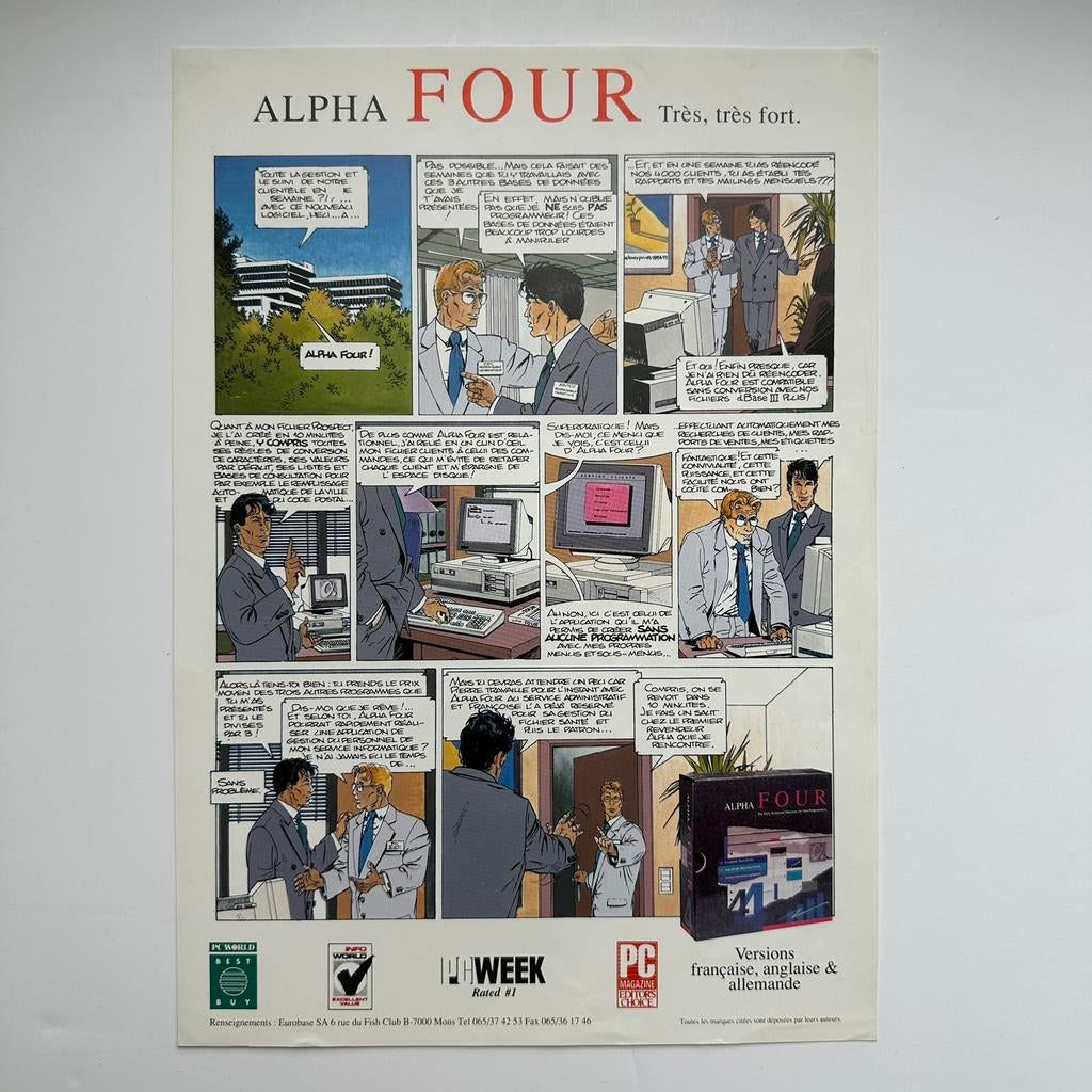 Largo Winch : rare publicité Alpha Four, Envoi, Autres personnages, Neuf, Livre ou Jeu