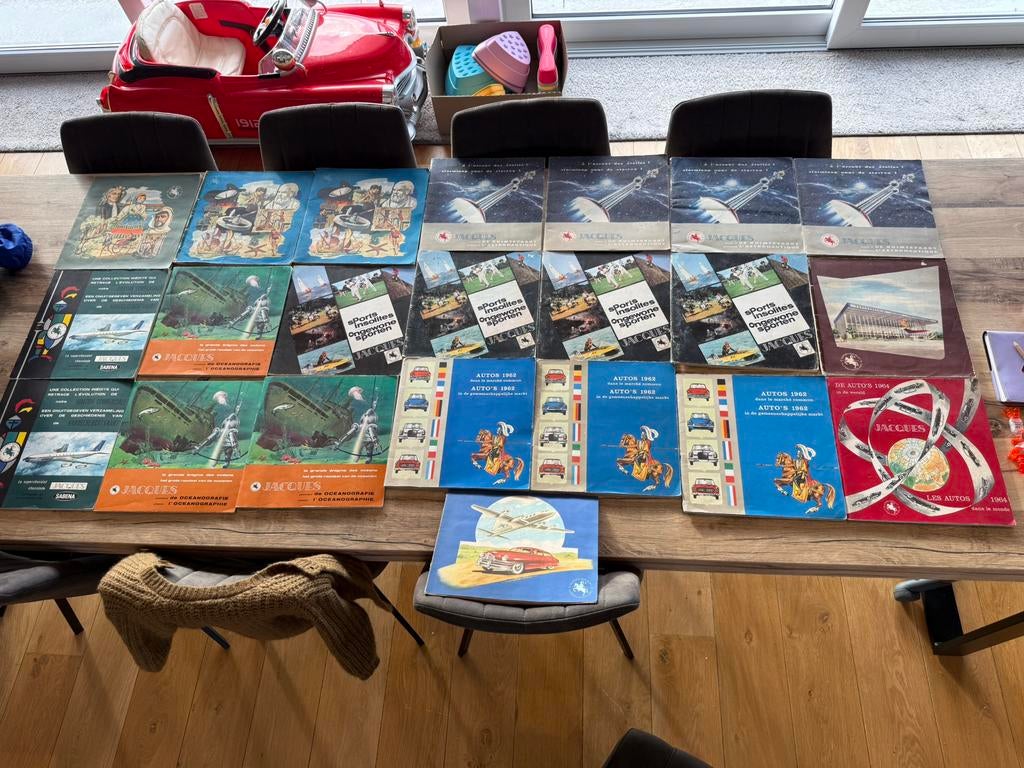 Lot de 22 albums chromos complets : chocolat Jacques, Collections, Marques & Objets publicitaires, Utilisé, Autres types, Enlèvement ou Envoi