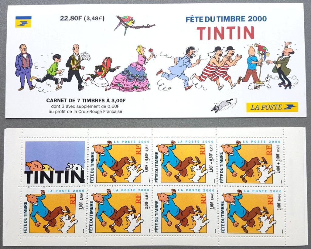 TINTIN Boekje Postzegels Frankrijk 2000 NIEUW **, Ophalen of Verzenden, Postfris