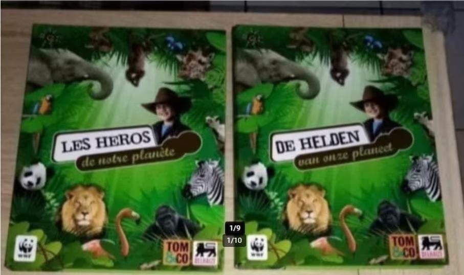 Delhaize: 4 volle boeken met kaarten, nickelodeon knikkers, Verzamelen, Ophalen of Verzenden
