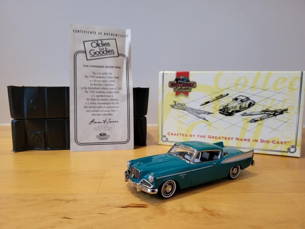 Boîte d'allumettes Dinky DYG-03M 1958 Studebaker Golden Hawk, Enlèvement ou Envoi, Comme neuf, Voiture, Matchbox