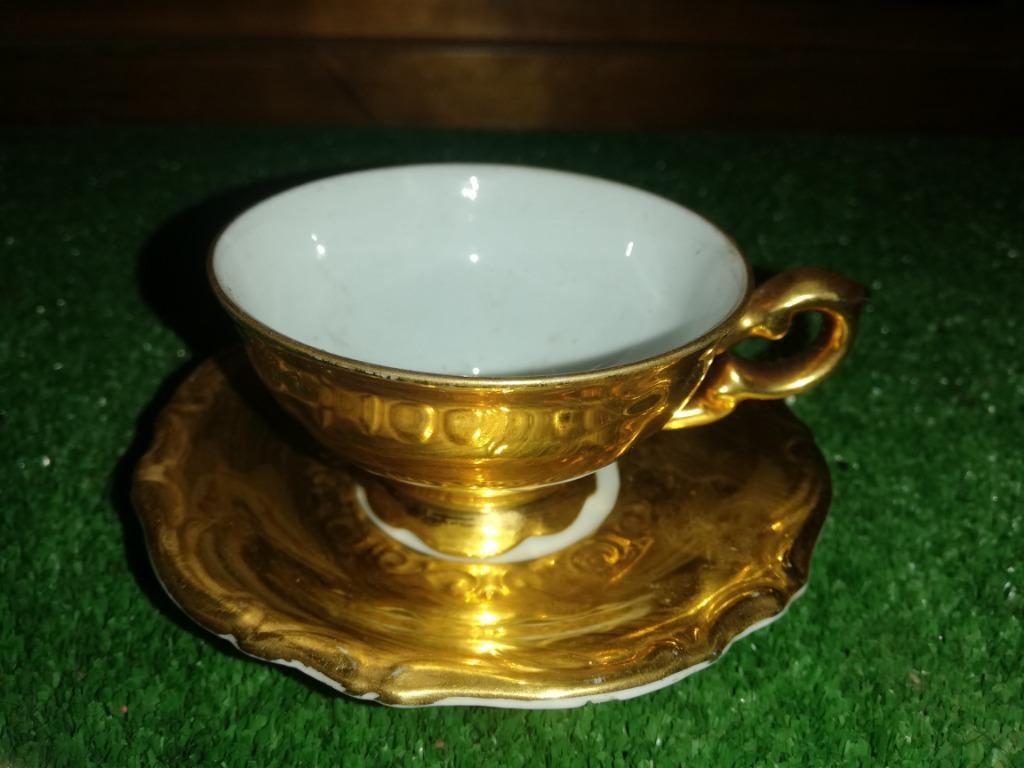 TASSE A THE BAVARIA ENTIEREMENT PLAQUER OR, Enlèvement ou Envoi