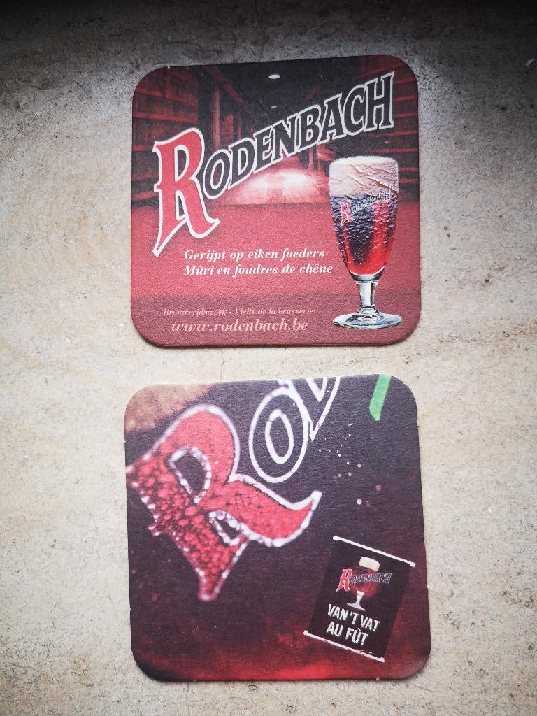 2 bierviltjes rodenbach, Verzamelen, Ophalen of Verzenden