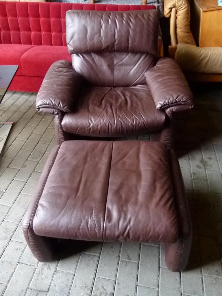 vintage designer zetel fauteuil LAGUNA ERPO + voetbank, Ophalen of Verzenden, Huis en Inrichting