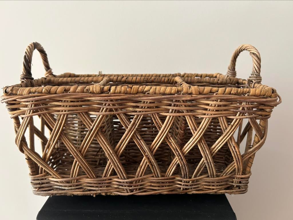 Panier pour 3 verres et 3 bouteilles, marque Riviera Maison, Maison & Meubles, Accessoires pour la Maison | Plataux & Paniers