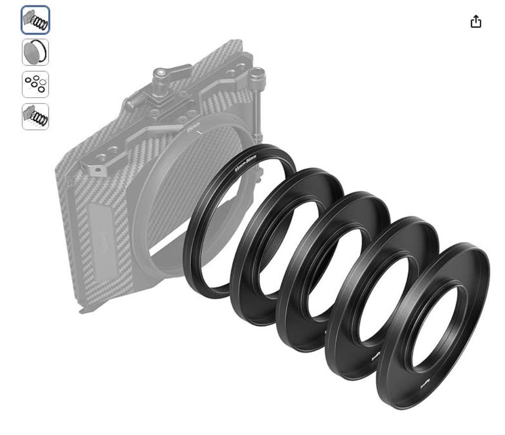 SMALLRIG-adapterringen (Φ52/58/67/72/82/86 - Φ95), Ophalen of Verzenden, Nieuw, Overige typen