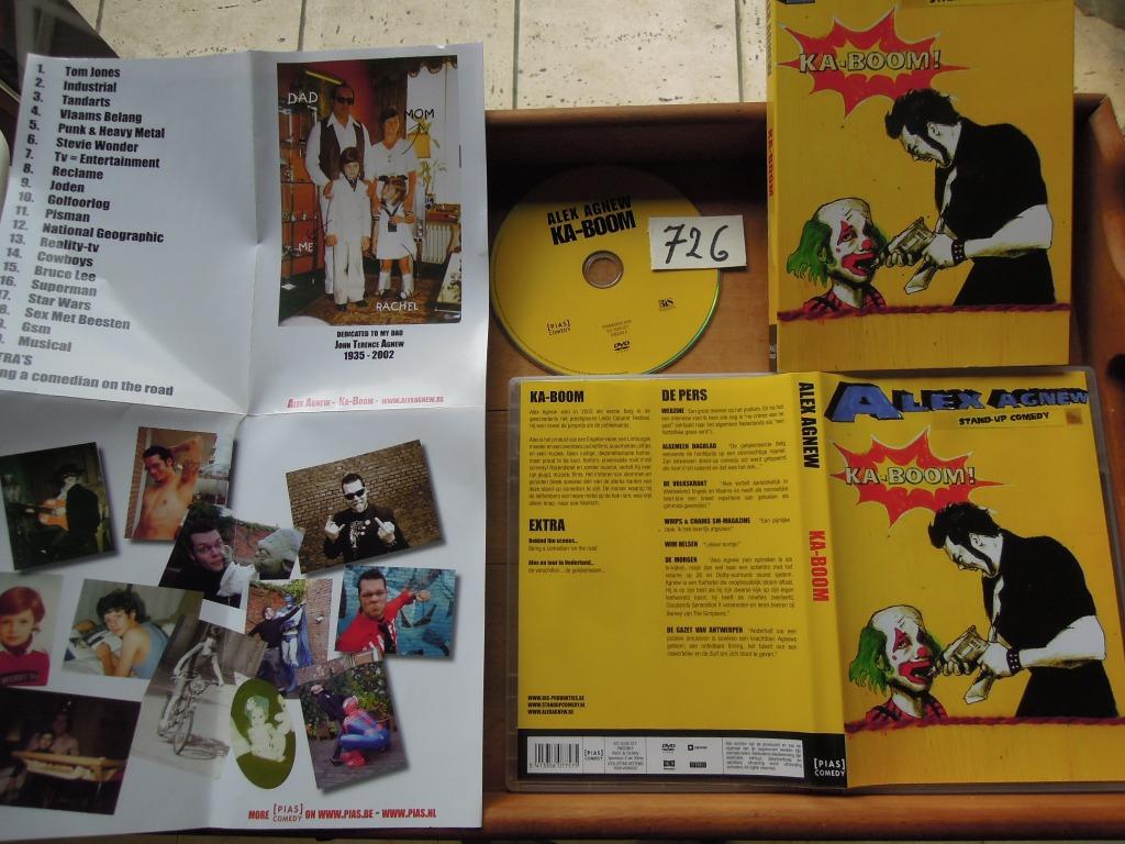 DVD comedy  Alex Agnew  KA-boom  140 min  2006 met foto, Alle leeftijden, Ophalen of Verzenden, Zo goed als nieuw, Actiekomedie