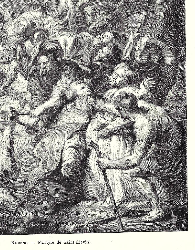 1892 - Martyre de Saint-Levin, Antiek en Kunst, Ophalen of Verzenden