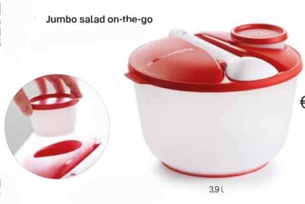 Salad on the go, Huis en Inrichting, Keuken | Tupperware, Ophalen of Verzenden, Nieuw, Rood