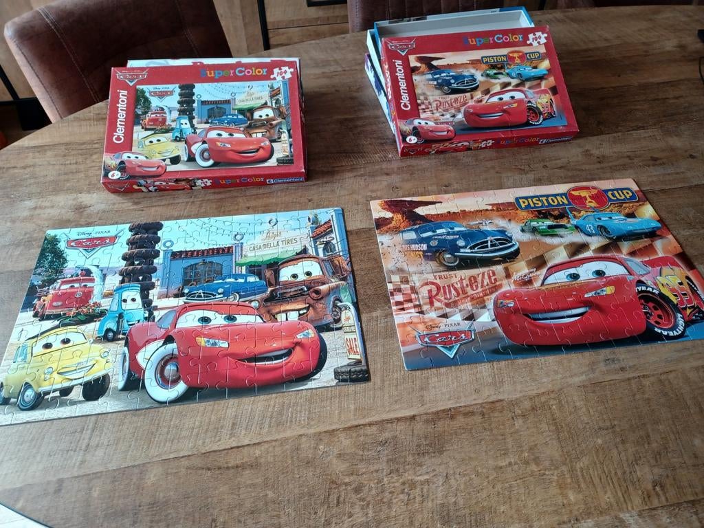 Puzzle Cars 2 x 104 stuks, Kinderen en Baby's, Ophalen of Verzenden, Zo goed als nieuw