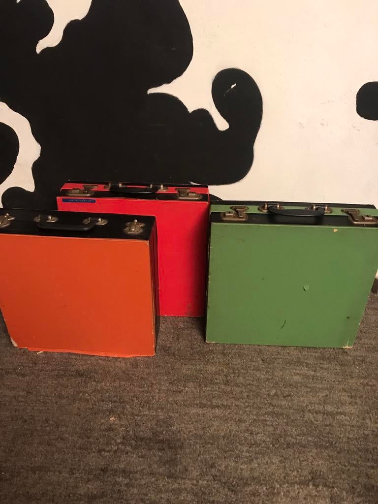 3 VINTAGE KOFFERS VOOR LP’S, Ophalen