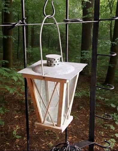 Lanterne d'extérieur en bois, métal et verre, Jardin & Terrasse, Enlèvement ou Envoi, Autres types, Bois, Neuf