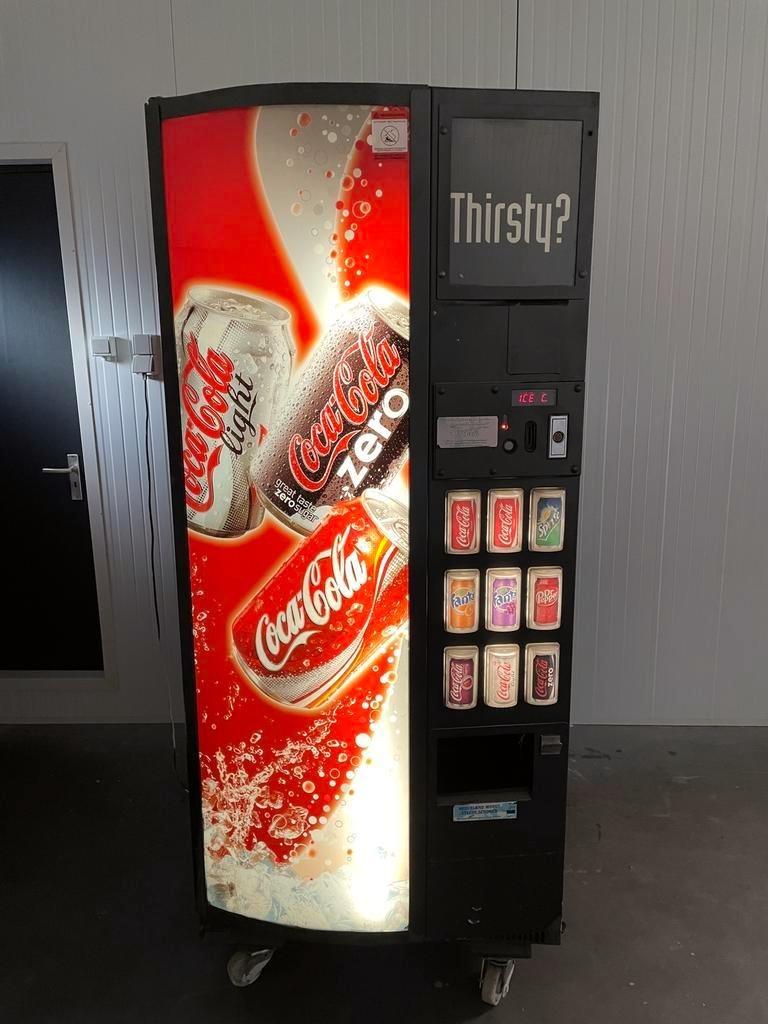 Coca Cola Koelkast Automaat Blikjes Frigo Vending machine, Ophalen, Gebruikt