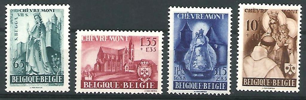 België 1948 Abdij van Chèvremont OBP 777/80** postfris, Sans timbre, Enlèvement ou Envoi, Non oblitéré, Gomme originale