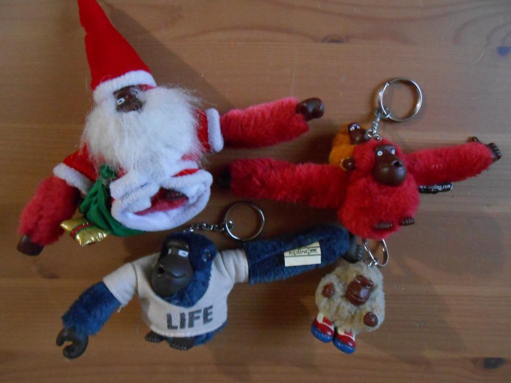 Lot de 4 singes Kipling collector / vintage / rares (5à12cm), Enlèvement, Utilisé, Peluche ou Figurine