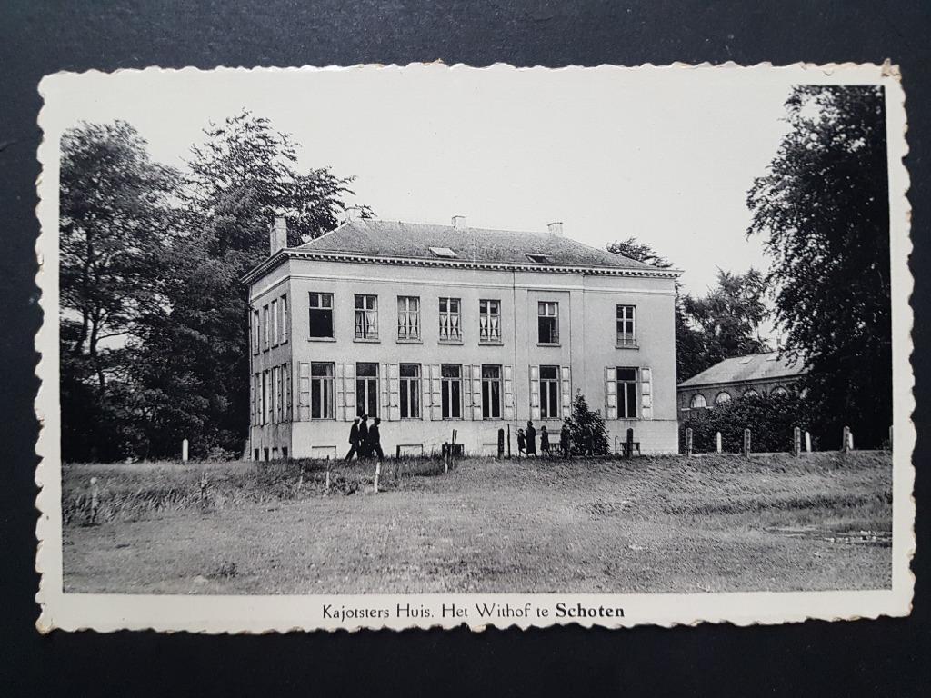 Postkaart Kajotsters Huis Het Withof te Schoten, Ophalen of Verzenden, 1940 tot 1960, Ongelopen, Antwerpen