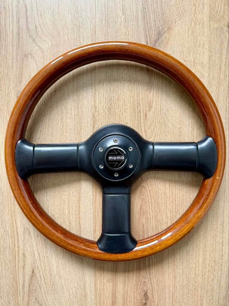 Momo FL35 Houten Stuur VW Volkswagen Golf Jetta MK1 MK2, Ophalen of Verzenden, Gebruikt, Overige automerken