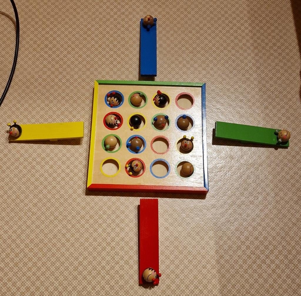 Hout Kinder Vlooien Spel- Educatief & Kleurrijk - Montessori, Ophalen of Verzenden, Zo goed als nieuw, Overige typen