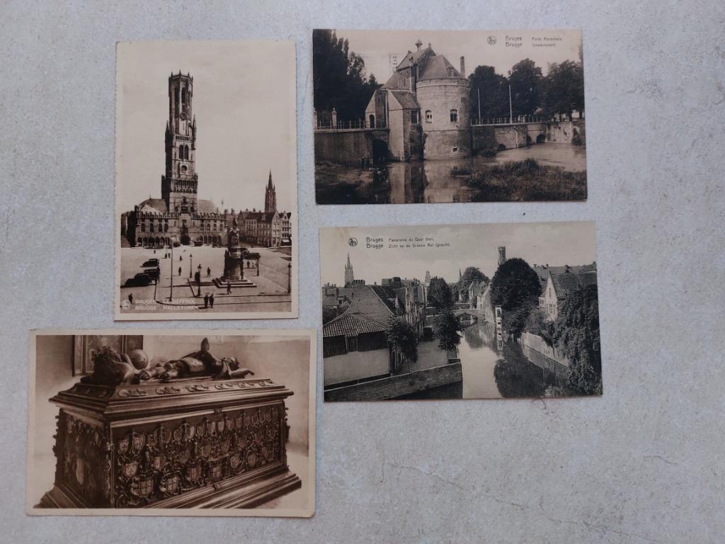 lot 4 oude postkaarten van Brugge, Verzamelen, Postkaarten | België, Verzenden