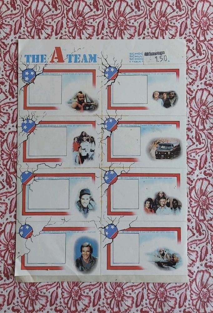 Stickers van L'Agence Tout Risque. Het A-team., Verzamelen, Ophalen of Verzenden, Gebruikt, Film, Tv of Omroep