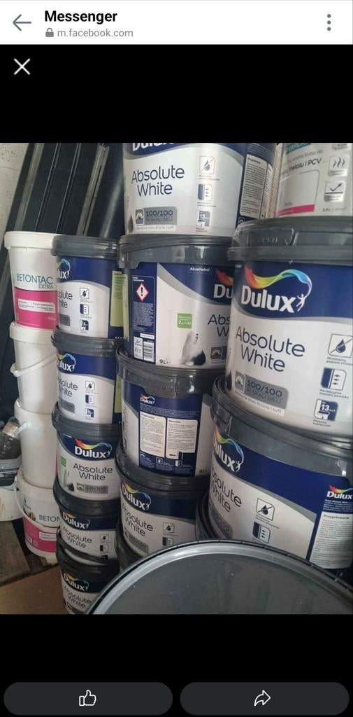 9L matwitte verf 30€!!, Ophalen of Verzenden