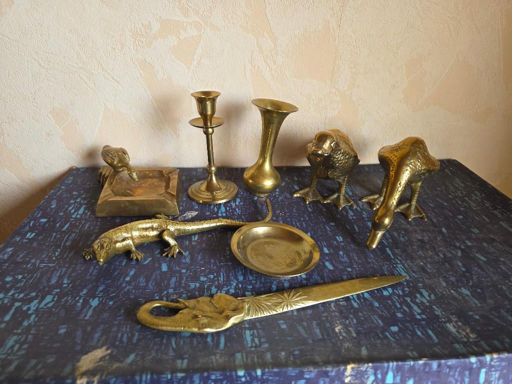 Koperen beeldjes, Antiek en Kunst, Ophalen, Koper