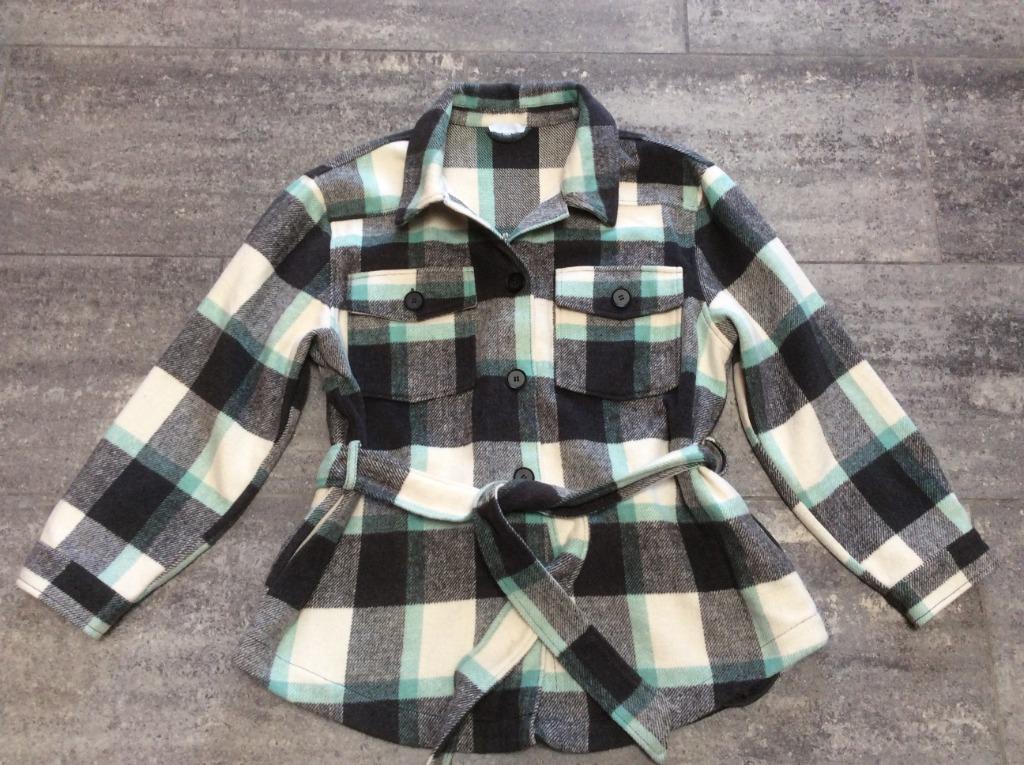 Geruite jas met lint Bel & Bo 46, Overige kleuren, Nieuw, Ophalen of Verzenden, Maat 46/48 (XL) of groter
