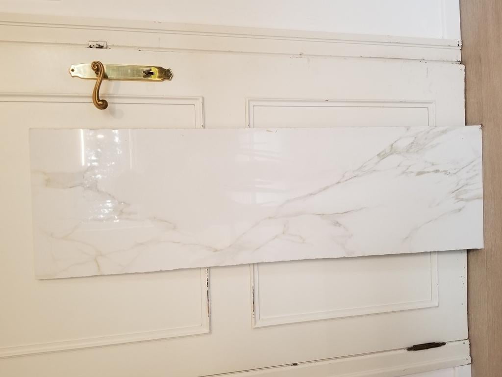 Tegel ceramisch marmer met goud 120x35 cm, Doe-het-zelf en Bouw, Ophalen, Zo goed als nieuw, Keramiek