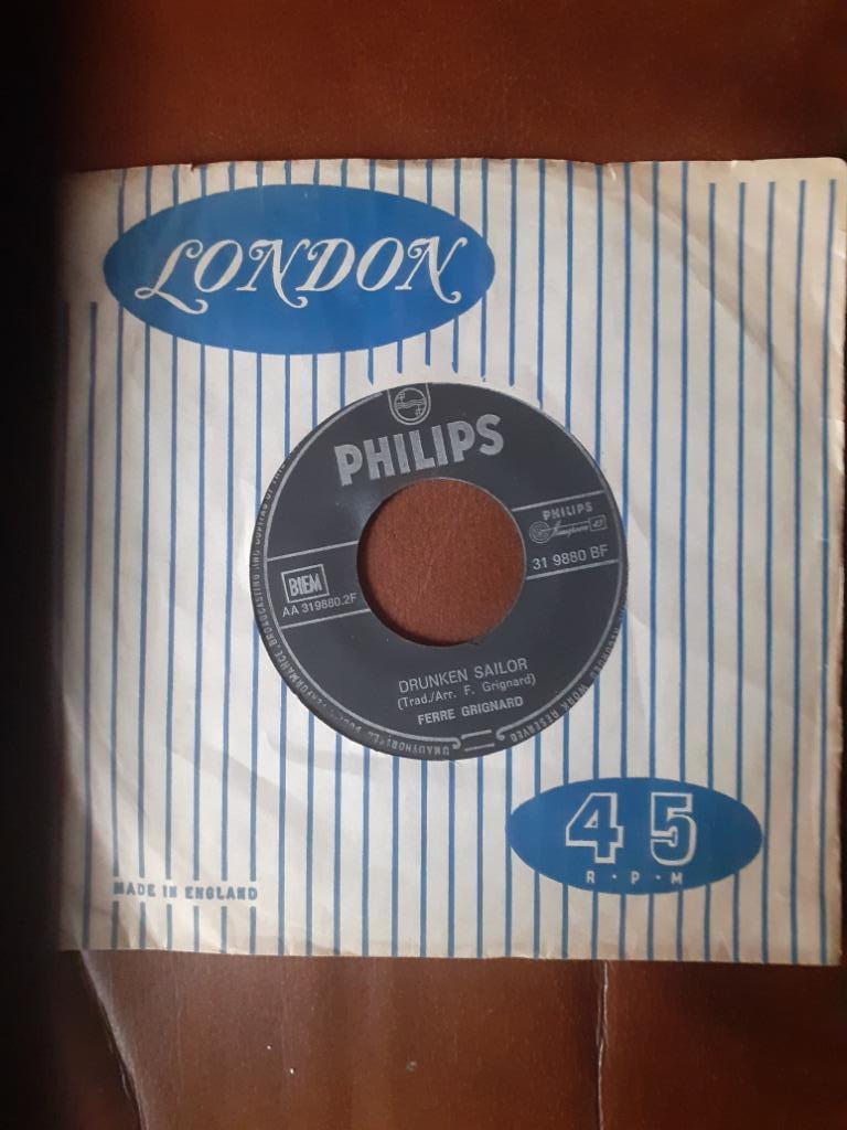 45T Ferre Grignard : Drunken sailor / Hash bamboo shuffle 17, Enlèvement ou Envoi
