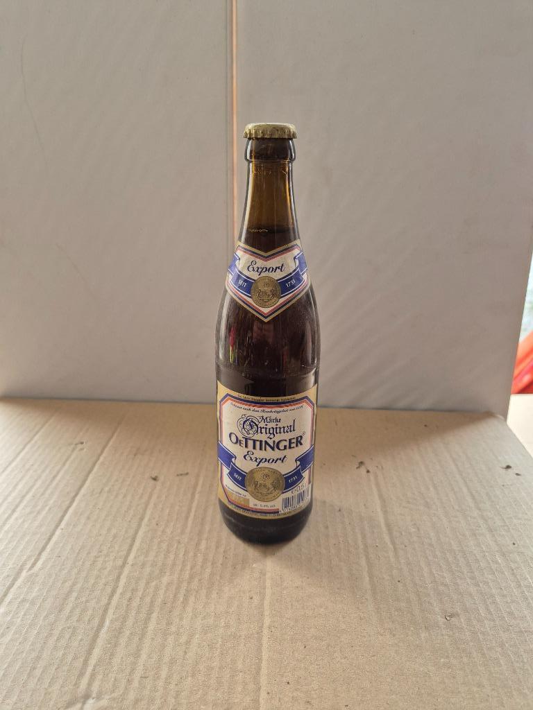 Bouteille de bière Oettinger Export (modèle 1), Ophalen of Verzenden, Gebruikt, Flesje(s), Overige merken