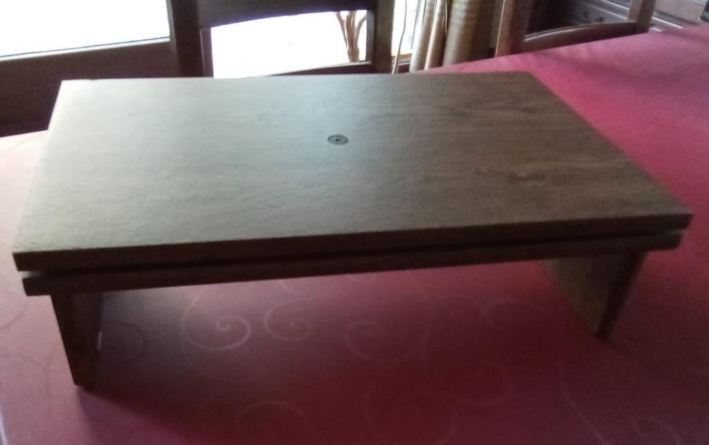 TV draaiplateau, Ophalen, Teakhout, 50 tot 100 cm, Zo goed als nieuw