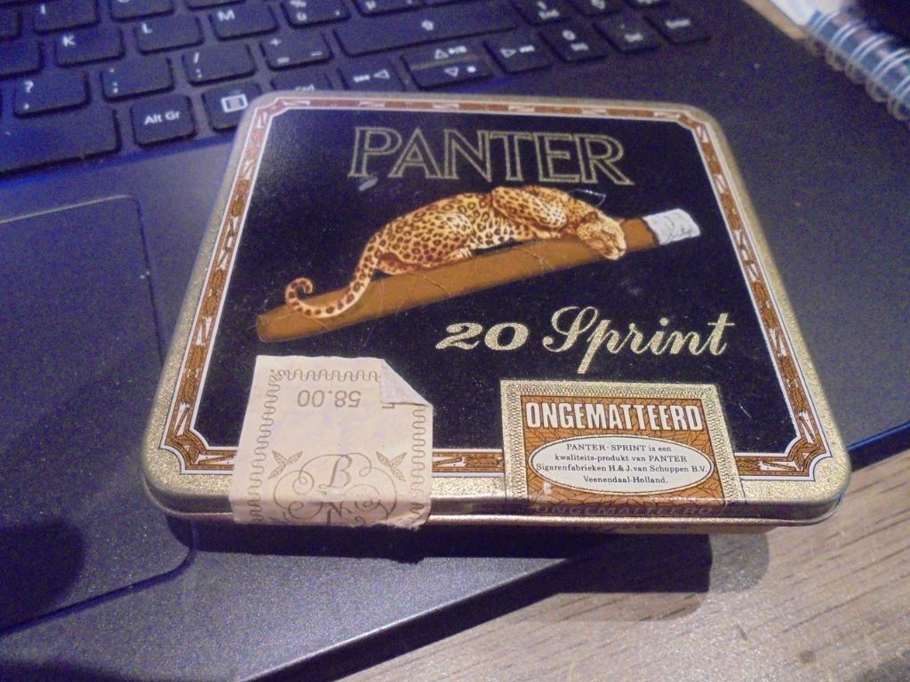 oud tabaksdoosje Panter, Ophalen of Verzenden, Gebruikt, Overige, Overige merken