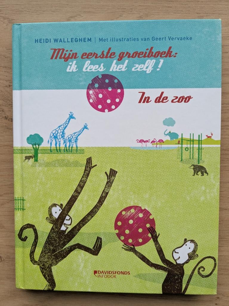 Mijn eerste Groeiboek: ik lees het zelf! In de zoo, Boeken, Ophalen of Verzenden, Zo goed als nieuw, Heidi Walleghem, Fictie algemeen
