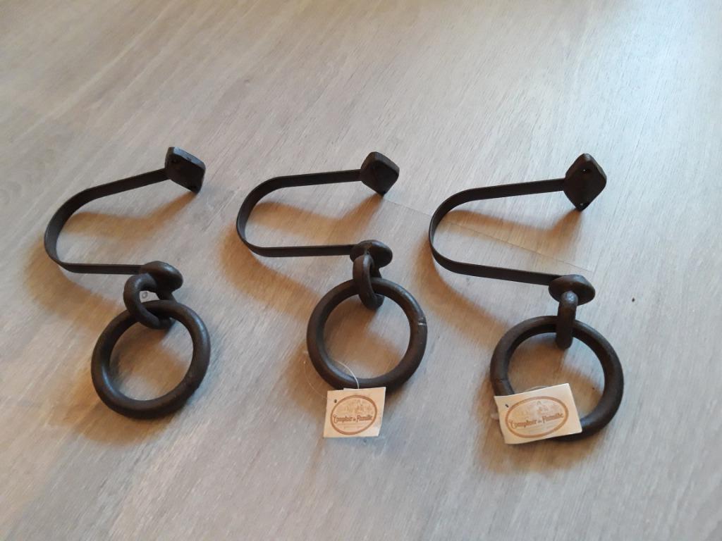 Embrasses de rideaux en fer forgé, Ophalen, Minder dan 50 cm, Bruin, Fer forgé