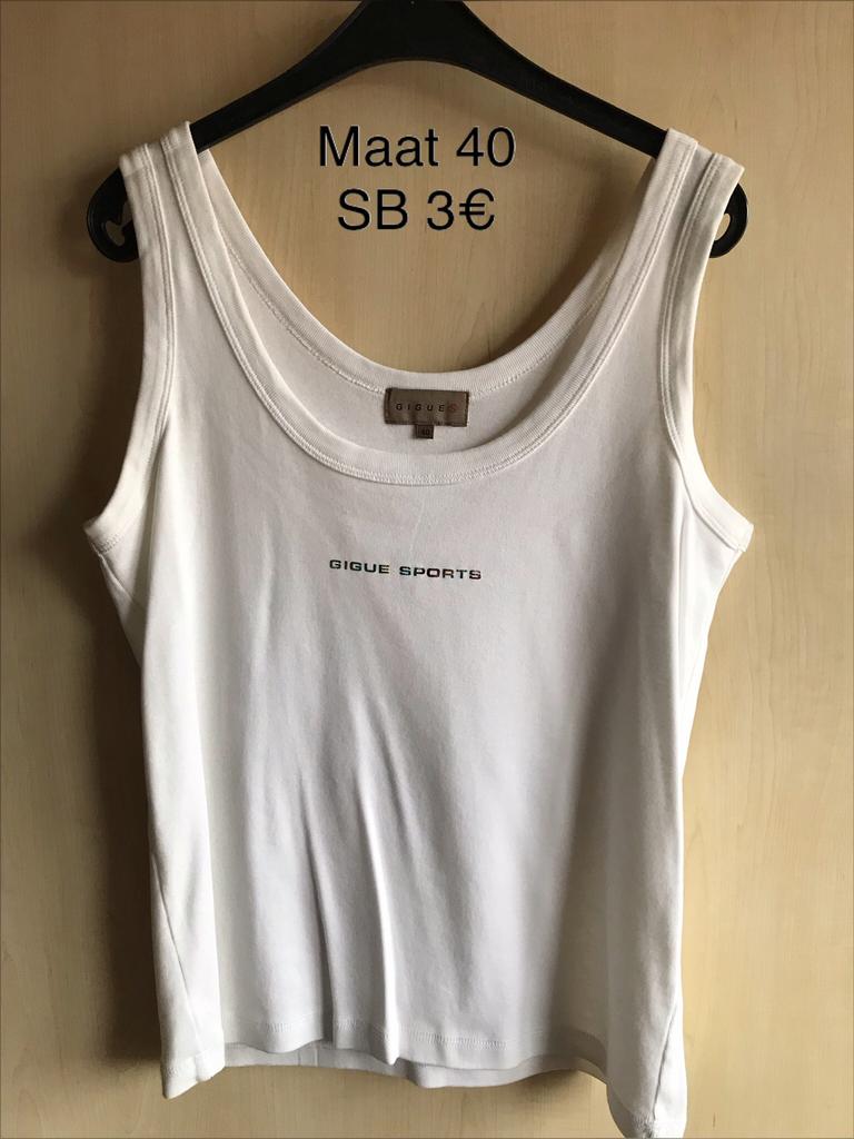 Witte top Gigue - maat 40, Vêtements | Femmes, Gigue, Enlèvement ou Envoi, Taille 38/40 (M)