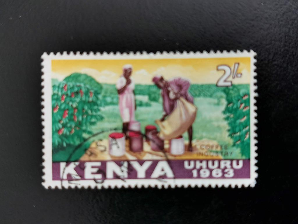Kenya 1963 - koffie plantage, Ophalen of Verzenden, Gestempeld